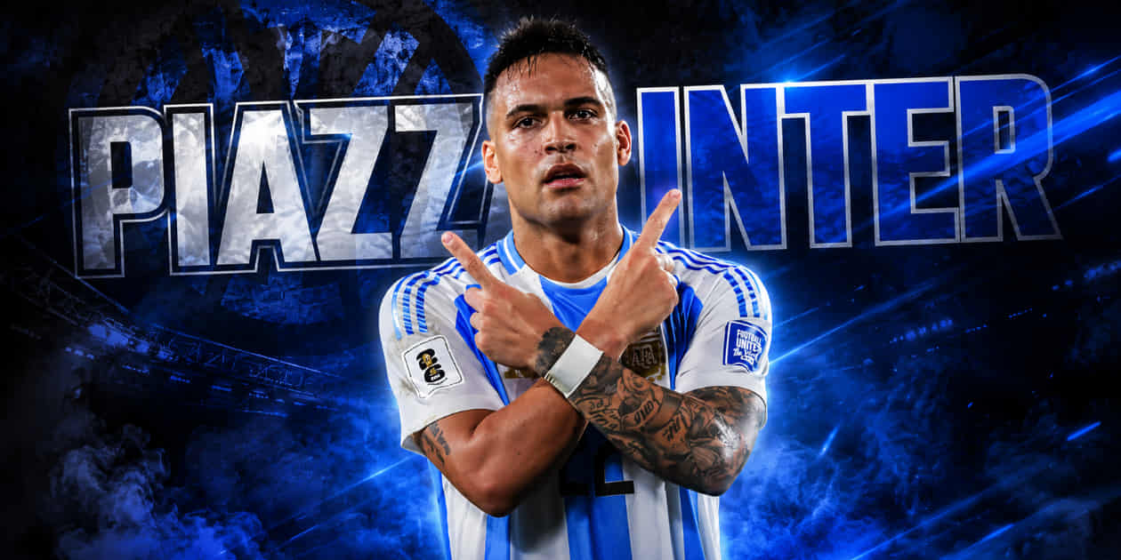 Lautaro Martinez con la maglia dell'Argentina.